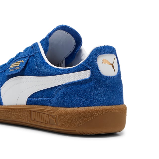PRODUCT STORY A terrace legend from our archives returns: The Palermo. The silhouette debuted back in the early '80s, where it quickly became a staple among the terrace crowds in British football stadiums. Now, we’ve brought it back for the fans. Like the original, the Palermo is complete with its signature tag at the upper, a T-toe construction, and, of course, the classic gum sole. FEATURES & BENEFITS PUMA’s leather products support responsible manufacturing via the Leather Working Group. DETAILS Leather upperSynthetic liningDebossed and foil-printed PUMA branding on quarter panel tab and heel capLeather-coated FormstripRubber midsoleRubber outsolePUMA Youth: Recommended for older kids between 8 and 16 years