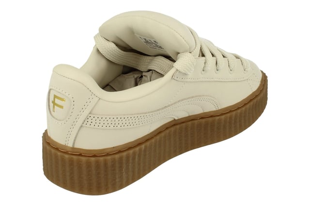 Puma Creeper Phatty Nubuck Unisex Trainers 396813   - Warm White Puma Gold Gum 03