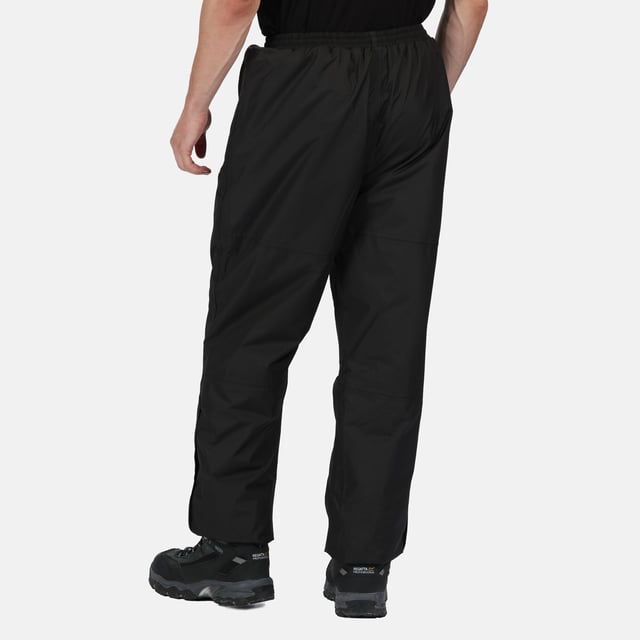 Waterproof breathable linton trousers. Taped seams. Elasticated waist and protective overlay to the knees. 100% polyester.