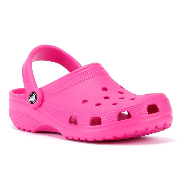 Introducing these comfortable and stylish clogs that are made of Croslite material, which is a lightweight and durable foam resin that provides cushioning and support for your feet. The clog also features a slip-on design with a backstrap that can be adjusted for a secure fit. The outsole of the clog is made of a non-marking rubber material that provides excellent traction and grip on a variety of surfaces.