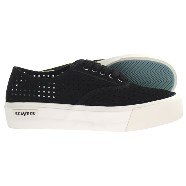 Seavees Legend Sneaker Platform Portal Lace-Up Black  Leather Womens Trainers