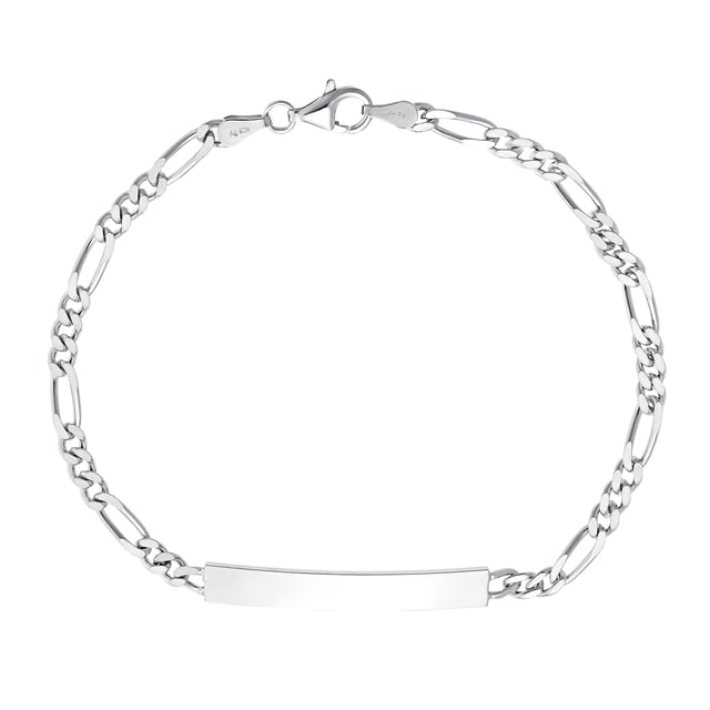 Silver id bracelet new arrivals ladies