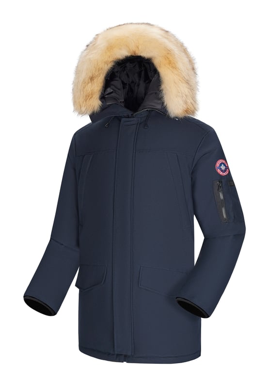 Parka Subprime para hombre. La parka está hecha de poliéster de alta calidad y tiene un cálido forro interior. Ideal para los fríos meses de invierno. El cuello es de piel sintética y es desmontable.  Marca: SubprimeNombre del modelo: Parka TommyCategoría: abrigo de invierno para hombreMateriales: poliésterColor: azul