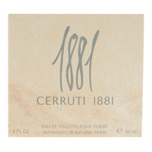Das Designhaus Nino Cerruti lancierte Cerruti 1881 im Jahr 1995 als jungen klassischen Duft. Die Noten von Cerruti 1881 bestehen aus Freesie, Jasmin, Mimose, Iris, Veilchen, Maiglöckchen, Bergamotte, Rose, Koriander, Tuberose, brasilianischem Rosenholz, Orangenblüte, Kamille, Geranie, Galbanum, Narzisse, Sandelholz, Amber, Moschus, Vanille und Zedernholz, um dieses elegante Aroma zu kreieren.