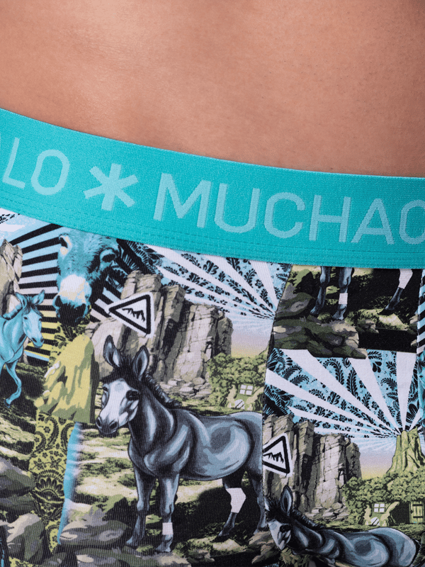 Die Boxershorts/Unterhosen von Muchachomalo sitzen wie angegossen und sind aus hochwertiger Baumwolle gefertigt. Ein weicher, elastischer Bund mit Logo aus Mikrofaserstoff sorgt für zusätzlichen Komfort.  Spezifikationen • 2 Stück • Normale Passform • Flache Nähte für zusätzlichen Komfort • Weicher Bund mit Muchachomalo-Logo  Wartung • Bei 30 Grad waschen • Nicht im Trockner trocknen • Bei mittlerer Hitze bügeln (2 Punkte)  Warum Muchachomalo? Muchachomalo arbeitet nur mit Fabriken zusammen, die BSCI- und OEKO-TEX-zertifiziert sind. Ziel dieser Fabriken ist es, die Arbeitsbedingungen kontinuierlich zu verbessern. Sie kämpfen für das Recht, eine Gewerkschaft zu gründen, für sichere Arbeitsbedingungen und sind gegen Zwangs- und Kinderarbeit. Sie ermöglichen es Verbrauchern und Unternehmen außerdem, verantwortungsvolle Entscheidungen zu treffen, die unseren Planeten für zukünftige Generationen schützen.