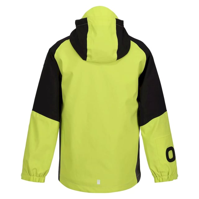 Regatta Kinderen/Kinderen Hydrate VII 3 in 1 Waterdichte jas (Helder kiwi/zwart) Materiaal: Elastaan, Polyamide, Polyester. Stof: Extol Stretch. Voering: Gaas. Ontwerp: Logo. 3 flitslichtinstellingen, 3 in 1, ingebouwde batterij, binnenritsbescherming, reflecterende afwerking, verwijderbare fleece, getapete naden.. Stoftechnologie: Ademend, Brite Lite Torch Technology, DWR Finish, Ergonomisch, Flexibel, Isolerend, Isotex 15000, Thermo-Guard, Waterdicht, Winddicht. Manchet: Verstelbaar, met treksluiting. Halslijn: Hoge Hals, Hooded. Mouwtype: Met lange mouwen. Eigenschappen van de kap: Elastiek, gekweekt op de kap. Zakken: 2 Onderzakken, 2 Borstzakken, Rits. Bevestiging: Ritssluiting. 10000g/m²/24hrs. Zoom: Afgevallen. Duurzaamheid: Gemaakt van gerecycled materiaal.