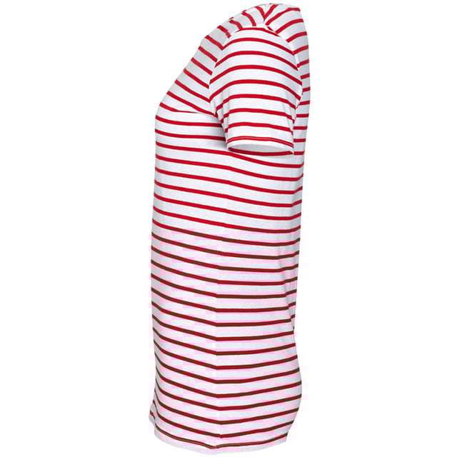 Self fabric neckline. Taped neck. Twin needle stitching. Unbranded size label at neckline. Sizing: XS - 6/8, S: 8/10, M: 10/12, L: 12/14, XL: 14/16, XXL: 16,18. 100% Combed Ringspun Cotton. Ash/Lemon: 98% Cotton/ 2% Viscose.