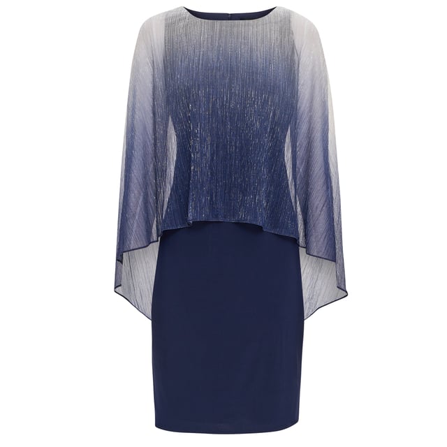Gina bacconi top chiffon cape