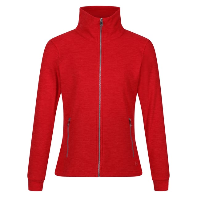 Material: Polyester. Fabric: Fleece, Marl. Design: Textured. 145gsm. Fabric Technology: Breathable, Durable. Sleeve-Type: Long-Sleeved. Neckline: Turn Down Collar. Pockets: 2 Side Pockets, Zip. Fastening: Full Zip. Sustainability: Made from Recycled Materials. 8 UK: 32 in. 10 UK: 34 in. 12 UK: 36 in. 14 UK: 38 in. 20 UK: 45 in. 18 UK: 43 in. 16 UK: 40 in.