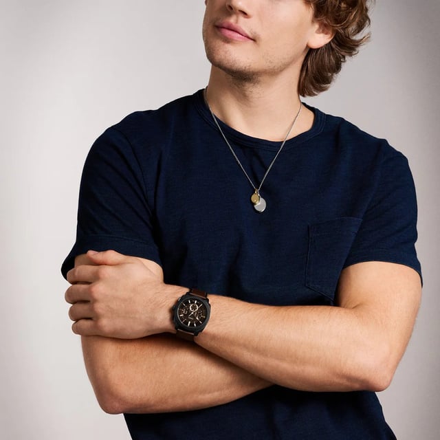 Fossil Machine Braun Herren Armbanduhr FS6102SET