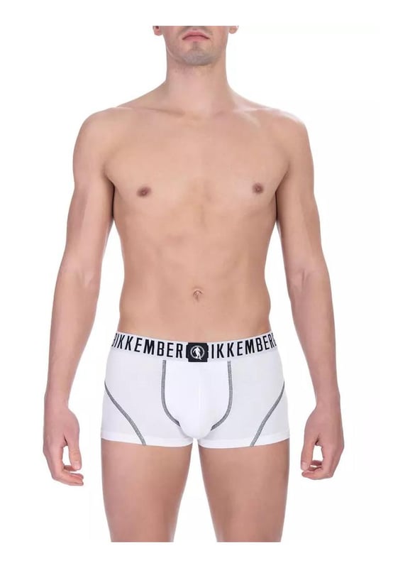 White Cotton Underwear
  Trunk Bi-pack
  Suitable for Men
Material: 95% Cotton 5% Elastane