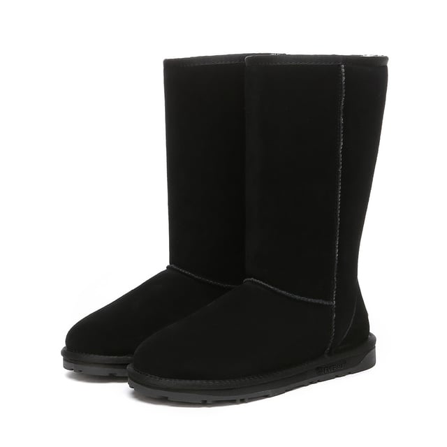 EVER AU Women Whistler Tall Classic Boots - Black Classic never goes wrong! The height provides extra warmth for those who take it down seriously. With the upper made from high-quality cow suede, they are sure to last for many seasons.
Specification:
Cow Suede Upper
Sheepskin Wool Lining
Sheepskin Wool Insole
EVA Sole
Technologies:
Water & Stain Resistance Upper
Slip Resistance Outsole