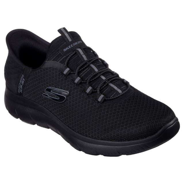 Go handsfree and step into easy-wearing comfort with Skechers Slip-ins: Summits. Featuring a mesh upper with a Skechers Slip-ins heel panel and a cushioned Skechers Air-Cooled Memory Foam insole.