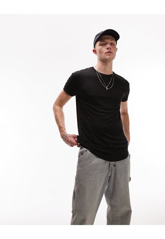 Topman longline t shirt hot sale