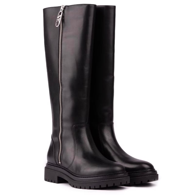 Michael kors tall on sale black leather boots