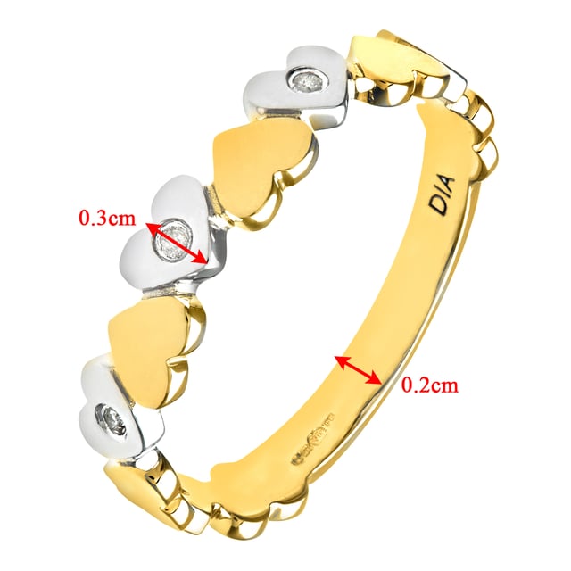 9K (375) White Gold: 2gr; # Diamond: 0.03ct