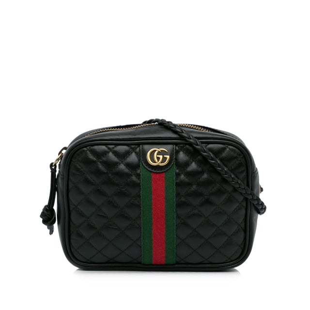 Vintage Gucci Mini Trapuntata Crossbody Bag Black