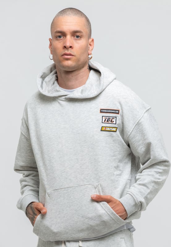 Tom Barron Heren trainingspak met geborduurde badge, oversized