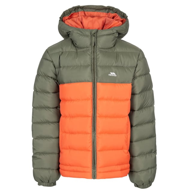 Steppjacke für Kinder. Angewachsene Kapuze. 2 Taschen. Kontrastfarbiger Reißverschluss. Wasser- und windabweisend. 100% Polyester. Bitte beachten Sie: Fällt in Ihrer normalen Größe aus.