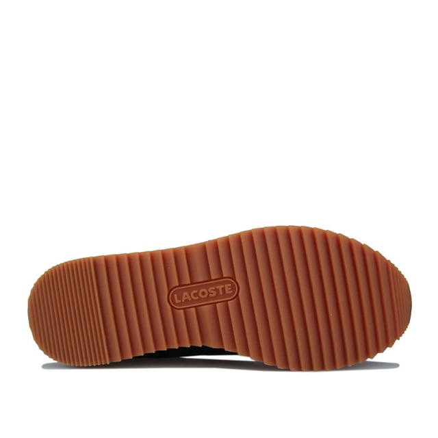 Men's Lacoste Partner Retro Trainers in Green Mens Lacoste Partner Retro Trainers in green.- Leather and suede uppers.- Lace up fastening.- Lacoste patch on the tongue.- Tonal branding on the heel and a green embroidered crocodile on the quarter.- Rubber outsole.- Suede and Leather upper Textile lining Synthetic sole.- Ref: 738SMA00061X3