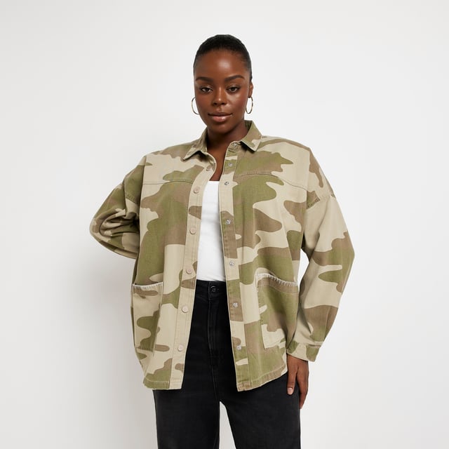 Camo print womens jacket clearance