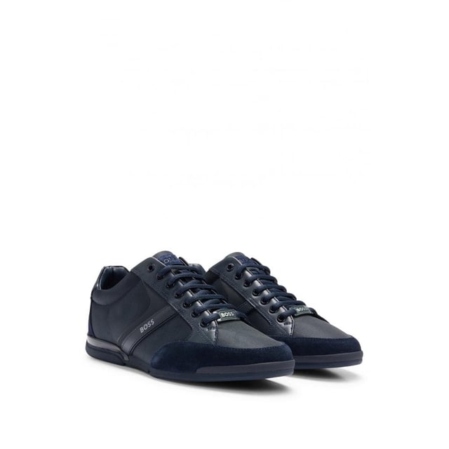 Lace-up trainers by BOSS, designed in mixed materials with suede trims, faux nappa leather and an odour-control lining.
LacesFully linedPackaging: Box
48% Polyester, 60% Polyester, 48% Viscose, 40% Polyurethane, 4% Polyurethane, Sole: 80% Rubber, 20% Thermoplastic polyurethane, Facing: 100% Cow skin, 60% Polyester, 40% Polyurethane, Upper material: 100% Polyester, Innersole: 48% Polyester, 48% Viscose, 4% Polyurethane
�
50498265
�
�