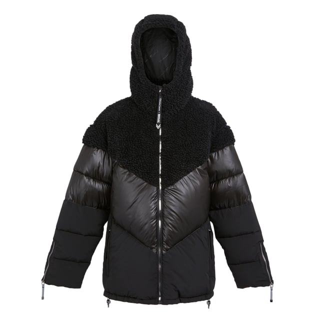 100% Polyamide. Fabric: Baffled, Borg, Crinkle, Fleece, Synthetic. Design: Chevron, Foil, Quilted. 410gsm. Neckline: Hooded. Inner Zip Guard, Padded. Sleeve-Type: Long-Sleeved. Cuff: Zip. Hood Features: Grown On Hood. Pockets: 1 Map Pocket, 2 Lower Pockets, Zip. Fastening: Full Zip. Hem: Adjustable, Shockcord Hem. Sustainability: Feather-Free, Made from Recycled Materials. Style: Puffer. 8 UK: 32 in. 10 UK: 34 in. 12 UK: 36 in. 14 UK: 38 in. 20 UK: 45 in. 18 UK: 43 in. 16 UK: 40 in.