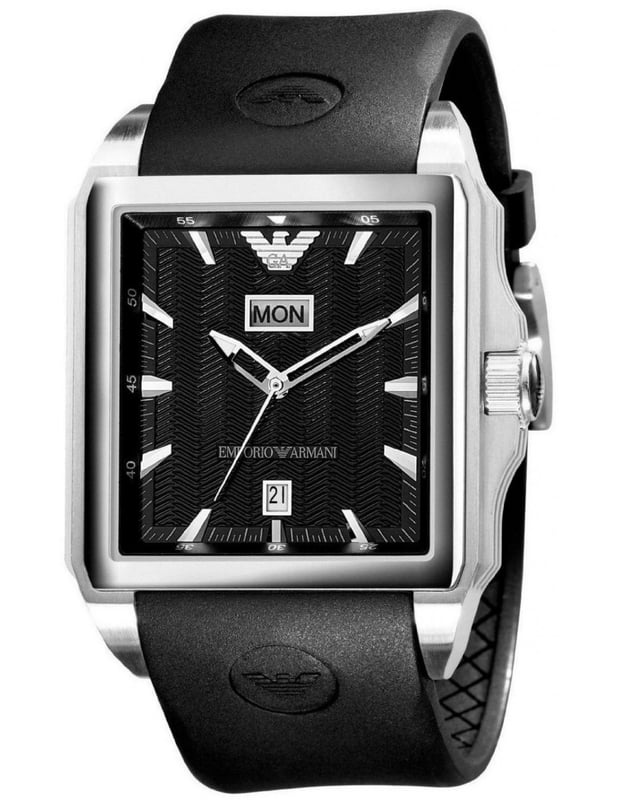 Emporio Armani AR0653 - Reloj para hombre cuarzo acero inoxidable• material: acero inoxidable• cristal: minèral• pulsera: goma• correa: plateado• resistencia al agua: 50 m (5 ATM)• tamaño de la caja: 43 mm