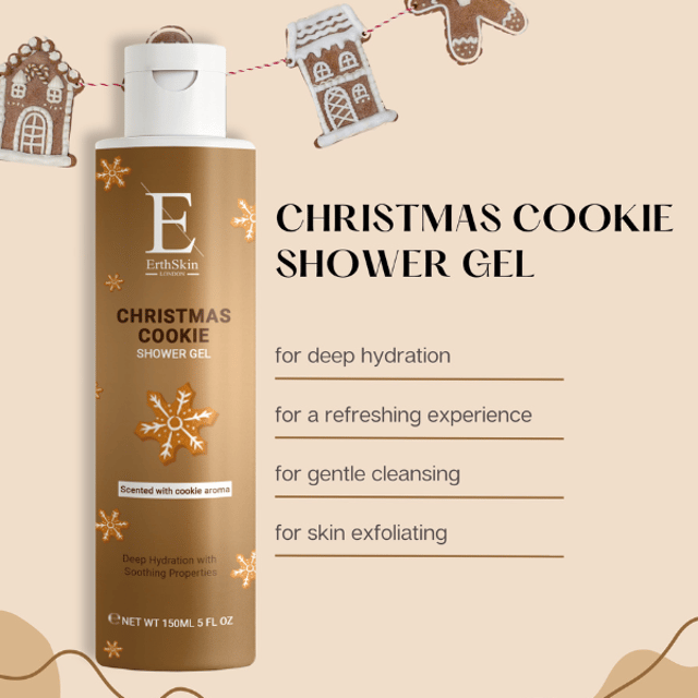 Indulge in the festive spirit with the Christmas Cookie Shower Gel, a delightful treat for your skin and senses. This 150ml shower gel is infused with the sweet, comforting aroma of freshly baked holiday cookies, making every shower a moment of joy. Its creamy, lathering formula gently cleanses the skin, leaving it soft, smooth, and deliciously scented. Perfect for all skin types, this shower gel transforms your daily routine into a festive escape, bringing the magic of Christmas to your bathroom.