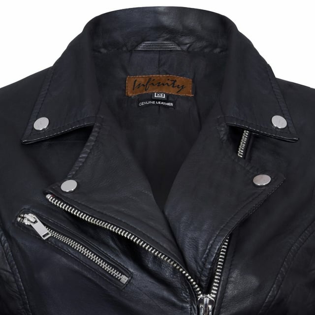 Elevate your style with our timeless best-selling jacket, celebrated for its minimalistic design that never goes out of fashion. Here's why it's a must-have:  
Iconic Minimalism: This jacket's enduring popularity stems from its understated elegance. Its front features just three subtle pockets, each adorned with hand-polished metal hardware zips, creating an effortlessly stylish and minimalistic look. 
Classic Brando Style: Emulating the iconic Marlon Brando jacket from the 1950s, it boasts a double-breasted design with a wide notched lapel and an off-centered YKK zip, paying homage to the timeless fashion icon. 
Color Variety: Choose from a range of colorways to suit your preferences, whether you opt for bold shades like yellow, red, and green, or classic hues like black, tan, and chestnut. 
Premium Material: Crafted from 100% premium ultra-soft nappa leather, this jacket offers both luxury and comfort. 
Tailored Fit: Designed with a slim fit and a shorter length, it complements your body's shape and provides a modern and flattering silhouette.  Furnished with three zipped exterior pockets and zipped cuffs, this jacket combines practicality with enduring style, making it a versatile addition to your wardrobe.