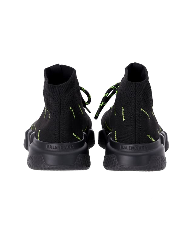 BALENCIAGA ブラック Balenciaga Speed Lace-Up All Over Print Sneakers in Black
