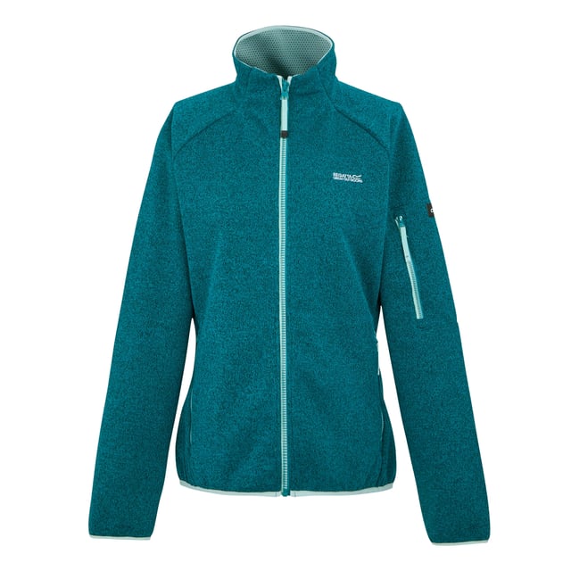 100% Recycled Polyester. Fabric: Fleece. Design: Logo. Fabric Technology: Durable. Neckline: High-Neck. Sleeve-Type: Long-Sleeved. Stretch Binding to Armholes & Hem. Pockets: 1 Sleeve Pocket, 2 Side Pockets, Zip. Fastening: Full Zip. 8 UK: 32 in. 10 UK: 34 in. 12 UK: 36 in. 14 UK: 38 in. 20 UK: 45 in. 22 UK: 48 in. 24 UK: 50 in. 26 UK: 52 in. 18 UK: 43 in. 16 UK: 40 in.
