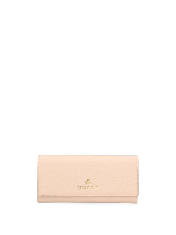 Damenbrieftasche mit Druckknopfverschluss. Kartenhalter und eines mit Reißverschluss-Innentaschen. fehlende Außentaschen. fehlender Schultergurt. fehlender Griff. ein Innenfach. Außenmaterial: Innenmaterial: 100 % Polyurethan. Maße: 19,5x10x3,5 cm. Hergestellt in Italien