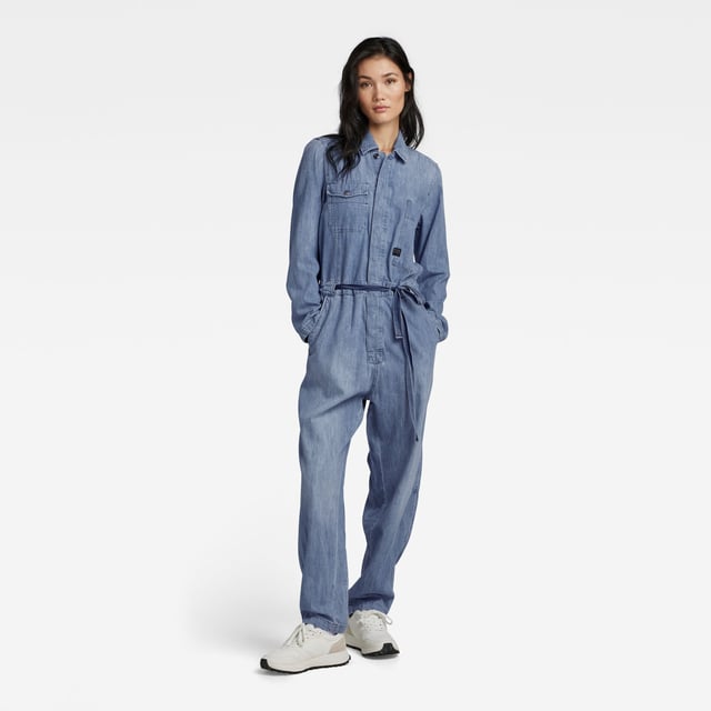 G Star RAW Denim Jumpsuit Long Sleeve