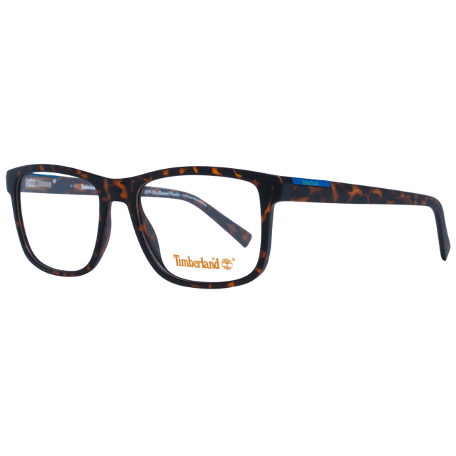 Timberland Rectangle Mens Havana TB1663  Glasses are a classic rectangle design made from high-quality acetate, providing both strength and style. The Timberland logo is prominently displayed on the temples, adding a touch of class to the design. The lightweight and durable frame is perfect for extended periods of wear, making these glasses perfect for everyday use.