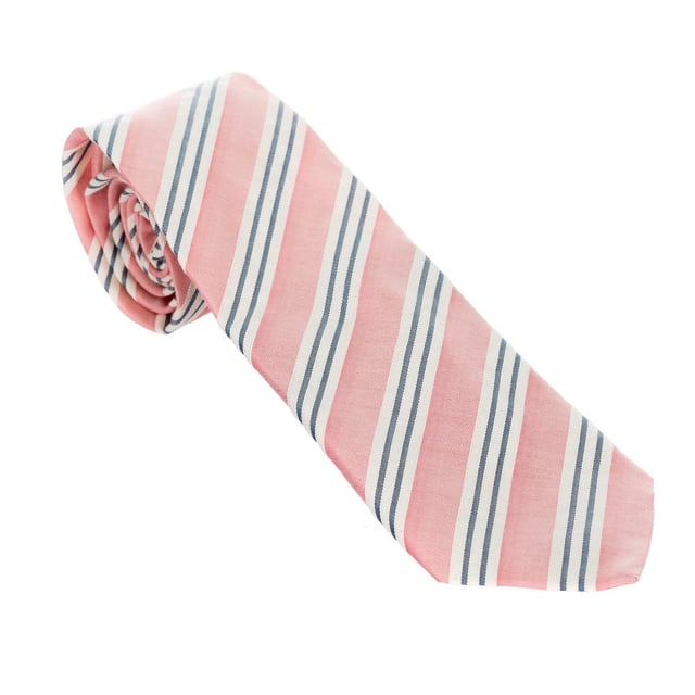 Corbata Hackett London.
Color Rosa claro-rayas azules
Tejido texturizado.
Corbata con diseño estampado y original.
Diseño a rayas.

Medidas:  Largo Corbata: 146 cm. - Ancho de pala: 7,5 cm.

Composición:  85% Algodón, 15% Seda