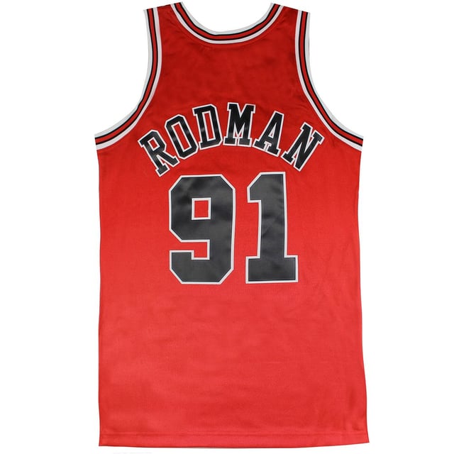 Mitchell y Ness Chicago Bulls Dennim Mens Red Vest SMJYEF18022 CBUSCAR97DRD