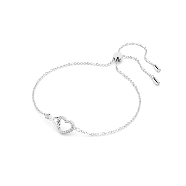 This dazzling Bracelet for Women from Swarovski is the perfect gift to spoil yourself or a loved one. The Bracelet is made out of Base Metal, colored Silver at Length: 24 cm weighing in at  grams with a Width of  cm at its widest point. The Swarovski 'Swarovski Infinity' Women's Base Metal Bracelet - Silver 5524421 is delivered in a stunning gift box and carries a two year warranty.
