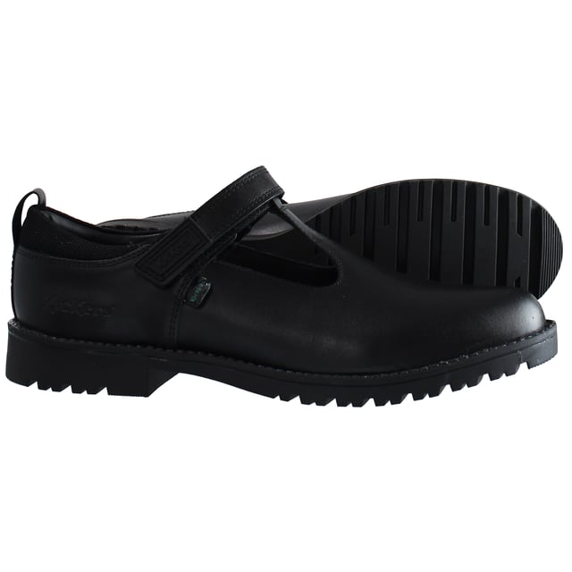 Patadas patadas con correa baja up negra de cuero suave zapatos para mujer 1_16035