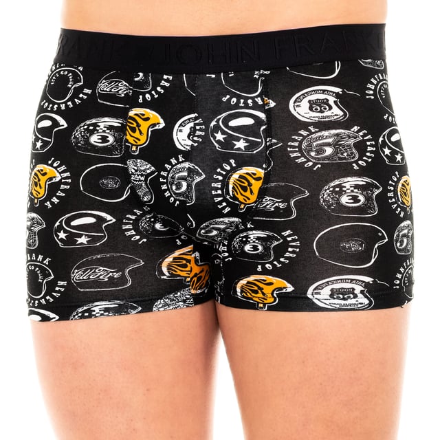 Boxer made of elastic cotton.
 Elastic rubber waistband, with the brand's name consecutively embroidered.
 Comfortable and breathable fabric.
 Anatomical front, with the ability to hold without squeezing.
 Seams seen in tone.
 Composition: 95% Cotton, 5% Elastane
 Care:
Wash at max temperature 40ºC.
 -Do not use bleach.
 -Supports dry cleaning.
 -Allows you to use a dryer.
 -Iron at max temperature. 130ºC.