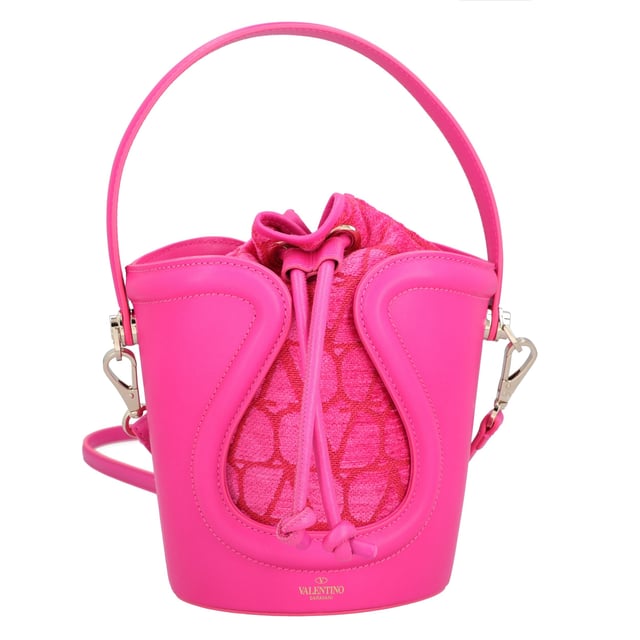 - Material: iconographic canvas
- Color: Pink
- Adjustable shoulder strap
- Drawstring closure
- made in Italy
- Dimensions: W14xH21xD10cm
