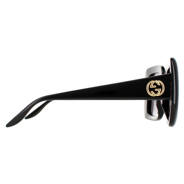 Gucci Square Womens Black Grey  GG0896S  Sunglasses are a large oversized style with a bold square shape and featuring the interlocking GG Gucci logo on the temples for that authentic Gucci look.