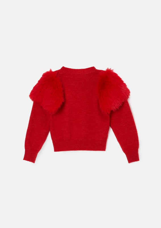 Imagine the cosiest   knit sweater. now add a dash of luxury by adorning the shoulders with soft statement fur. It combines warmth and style effortlessly. making it perfect for casual jaunts and special occasions. They will make a style statement fur-real!.