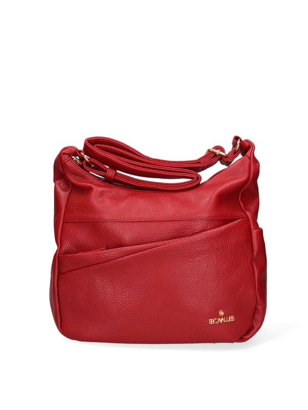 Bolso bandolera para mujer. El cierre es con cremallera. Los bolsillos internos son uno con cremallera y dos abiertos. Los bolsillos externos son uno frontal con cremallera, otro trasero con cremallera y un lateral abierto. La bandolera es ajustable en ecopiel. Falta el mango. Hay dos compartimentos internos. El material exterior es ecopiel. Internamente está forrado en poliéster. Medidas: 30x28x12 cm. Producto de moda