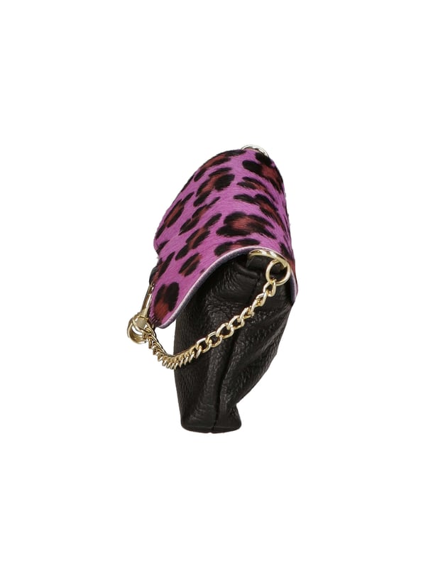 Bolso clutch de mujer de un compartimento, bandolera ajustable y extraíble. Producto italiano hecho a mano en genuina piel Dollaro + Horse. Hecho en Italia