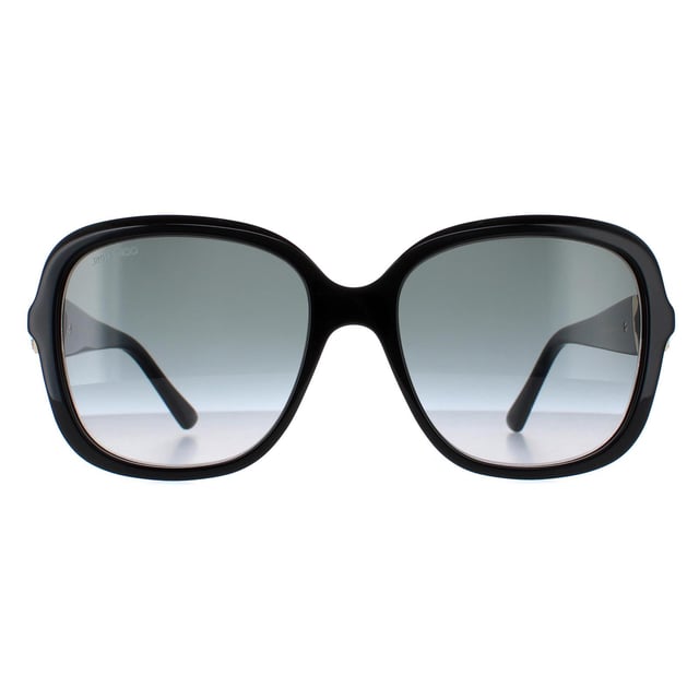 Jimmy Choo Square Womens Black Dark Grey Gradient SADIE/S  Sunglasses are a fashionable square style crafted from lightweight acetate. The temples feature the Jimmy Choo logo for authenticity.