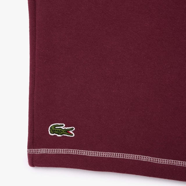 Mens Lacoste Sport Roland Garros Edition Flannel Shorts Regular fit  straight cut Decorative drawstring at waist Roland Garros x Lacoste label on back pocket Green silicone crocodile at hem Unbrushed cotton flannel