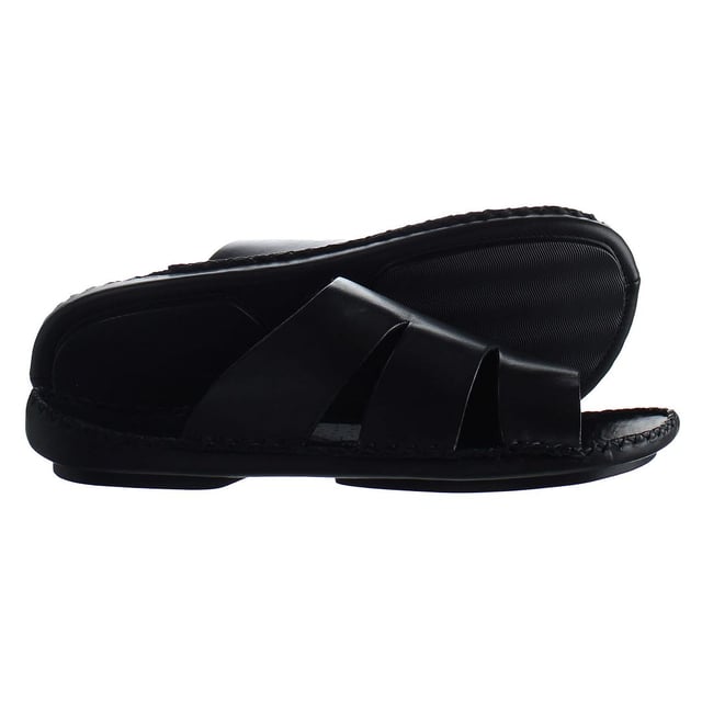 Hush Puppies Bellerin Marruecos Sandalias de hombre de cuero negro Slip-On HM01596_001
