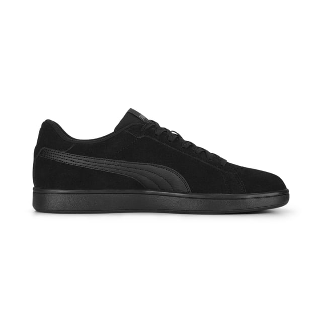 PRODUCT STORY: The tennis-inspired Smash is back and better than ever, featuring its classic silhouette, with long, clean lines, and an updated padded collar and sockliner. FEATURES & BENEFITS: LWG: The leather sourced in this product comes from environmentally responsible leather manufacturing and is audited and certified via the Leather Working Group protocol; SOFTFOAM+: Step-in comfort sockliner designed to provide soft cushioning thanks to its extra thick heel.DETAILS: Suede upper; Updated eyestay design; Stitched-through and padded collar; Lace closure for a snug fit; PUMA No. 1 Logo on tongue; PUMA No. 2 Logo on quarter; PUMA Formstrip on medial and lateral sides; PUMA Cat Logo on heel; Lining: Textile; Outsole: Rubber; Upper: Leather; Sockliner: Textile.