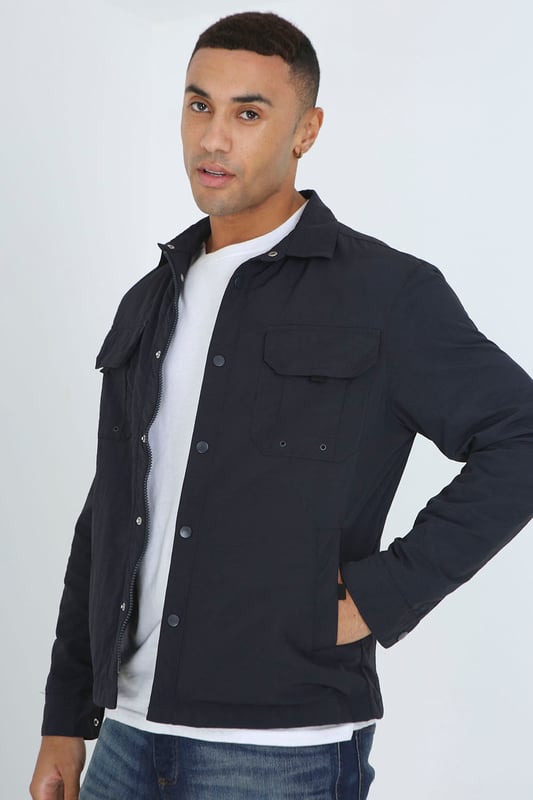 Navy 'Pearson' Lightweight Shacket